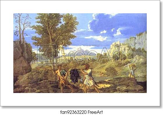 Free art print of Autumn. The Grapes from the Promised Land by Nicolas Poussin Free art print of Autumn. The Grapes from the Promised Land by Nicolas Poussin