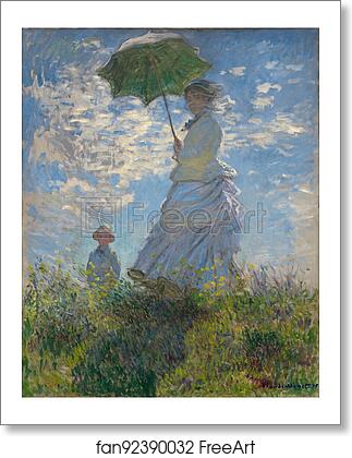 Free art print of Woman with a Parasol - Madame Monet and Her Son by Claude Monet Free art print of Woman with a Parasol - Madame Monet and Her Son by Claude Monet