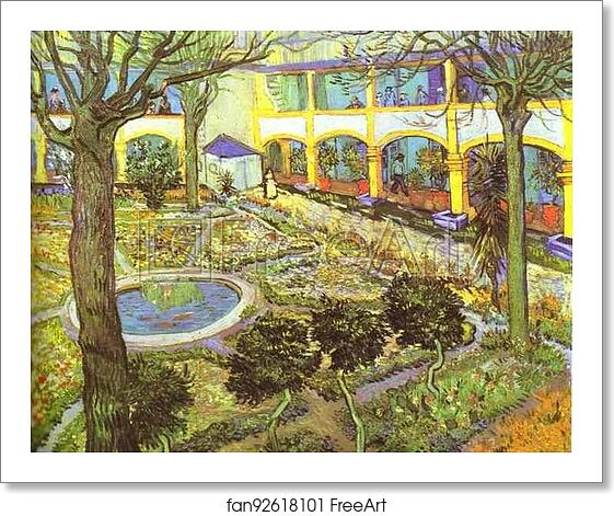 Free art print of The Courtyard of the Hospital in Arles by Vincent Van Gogh Free art print of The Courtyard of the Hospital in Arles by Vincent Van Gogh
