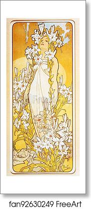 Free art print of Lily by Alphonse Mucha Free art print of Lily by Alphonse Mucha