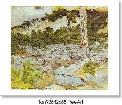 Free art print of Crimea. In the Mountains by Isaac Levitan
