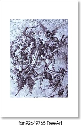 Free art print of The Temptation of St. Anthony by Martin Schongauer