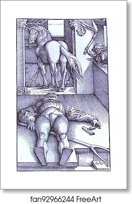 Free art print of The Bewitched Groom by Hans Baldung, Called Grien