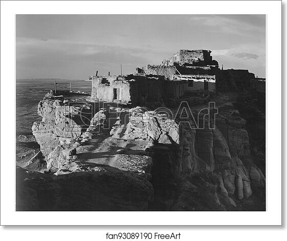 Free art print of Walpi, Arizona, 1941.. Photographs of National Parks and Monuments, compiled 1941 - 1942, documenting the period ca. 1933 - 1942. by Ansel Adams (1902-1984) Free art print of Walpi, Arizona, 1941.. Photographs of National Parks and Monuments, compiled 1941 - 1942, documenting the period ca. 1933 - 1942. by Ansel Adams (1902-1984)