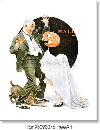 Free art print of Halloween by Norman Rockwell Free art print of Halloween by Norman Rockwell