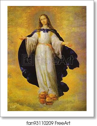 Free art print of The Virgin by Francisco De Zurbarán