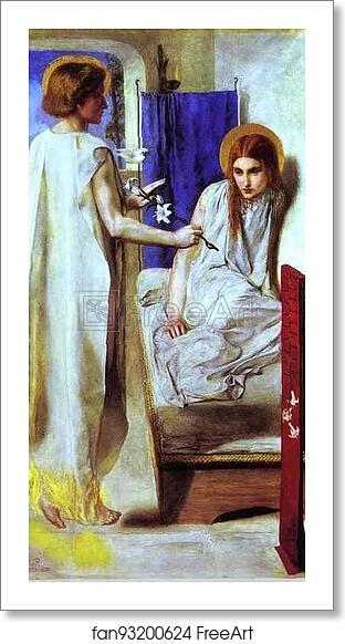 Free art print of Ecce Ancilla Domini ("The Annunciation") by Dante Gabriel Rossetti Free art print of Ecce Ancilla Domini ("The Annunciation") by Dante Gabriel Rossetti