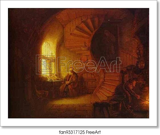 Free art print of Philosopher Meditating by Rembrandt Harmenszoon Van Rijn Free art print of Philosopher Meditating by Rembrandt Harmenszoon Van Rijn