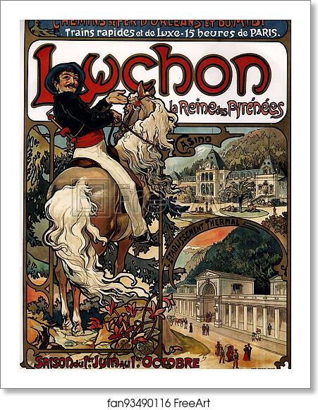 Free art print of Luchon La Reine Des Pyrenees/Luchon Queen Of The Pyrenees by Alphonse Mucha Free art print of Luchon La Reine Des Pyrenees/Luchon Queen Of The Pyrenees by Alphonse Mucha