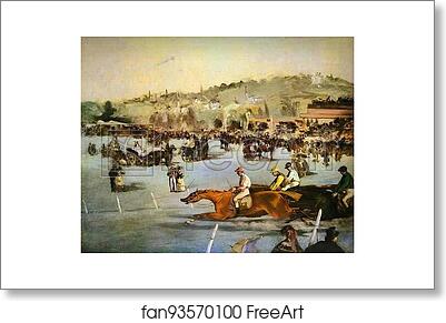 Free art print of Racecourse in the Bois de Boulogne by Edouard Manet