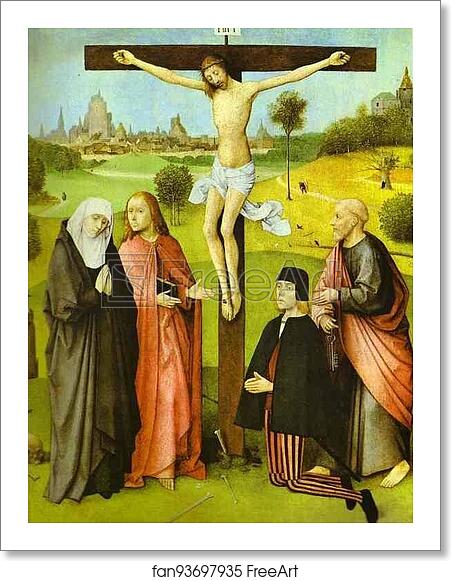 Free art print of Christ on Cross with Donors and Saints by Hieronymus Bosch Free art print of Christ on Cross with Donors and Saints by Hieronymus Bosch