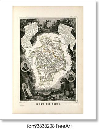 Free art print of Dépt. du Cher (région du centre) by Victor Jules Levasseur Free art print of Dépt. du Cher (région du centre) by Victor Jules Levasseur