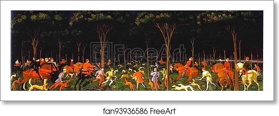 Free art print of The Hunt in the Forest by Paolo Uccello Free art print of The Hunt in the Forest by Paolo Uccello