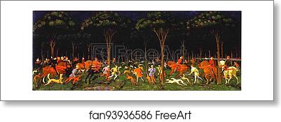 Free art print of The Hunt in the Forest by Paolo Uccello