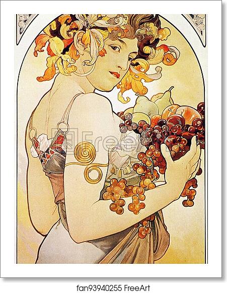Free art print of Fruit by Alphonse Mucha