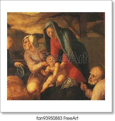 Free art print of The Adoration of the Magi. Detail by Jacopo Carrucci, Known As Pontormo