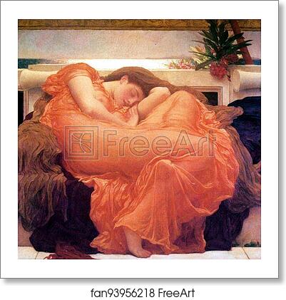 Free art print of Flaming June by Frederick Leighton