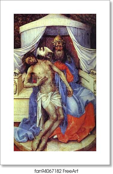 Free art print of Mourning Trinity (Throne of God) by Robert Campin (Master Of Flemalle)
