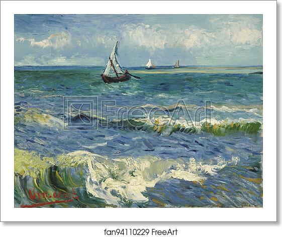 Free art print of Seascape near Les Saintes-Maries-de-la-Mer by Vincent Van Gogh Free art print of Seascape near Les Saintes-Maries-de-la-Mer by Vincent Van Gogh