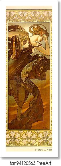 Free art print of Evening Star by Alphonse Mucha Free art print of Evening Star by Alphonse Mucha