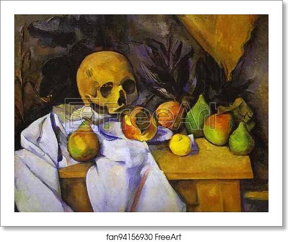 Free art print of Still Life with a Skull by Paul Cézanne Free art print of Still Life with a Skull by Paul Cézanne