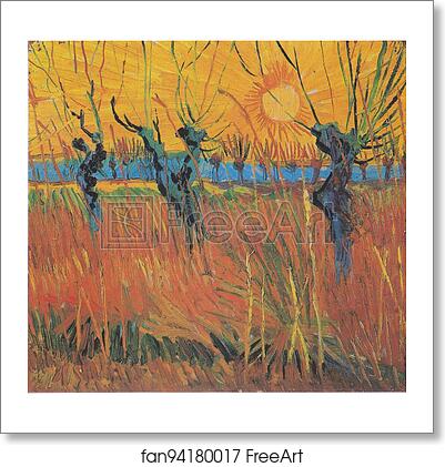 Free art print of Willows at Sunset by Vincent Van Gogh Free art print of Willows at Sunset by Vincent Van Gogh