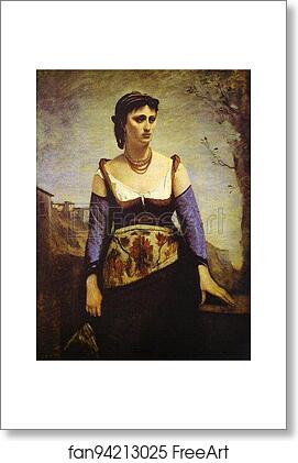 Free art print of Agostina by Jean-Baptiste-Camille Corot