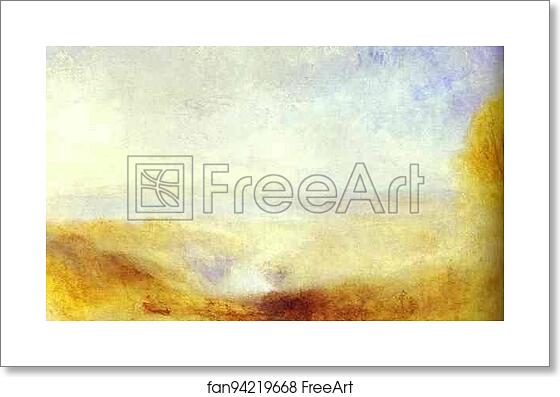 Free art print of Landscape with a River and a Bay in the Background by Joseph Mallord William Turner Free art print of Landscape with a River and a Bay in the Background by Joseph Mallord William Turner