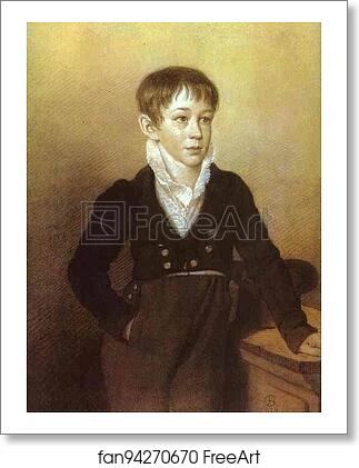 Free art print of Portrait of an Unknown Boy by Orest Kiprensky