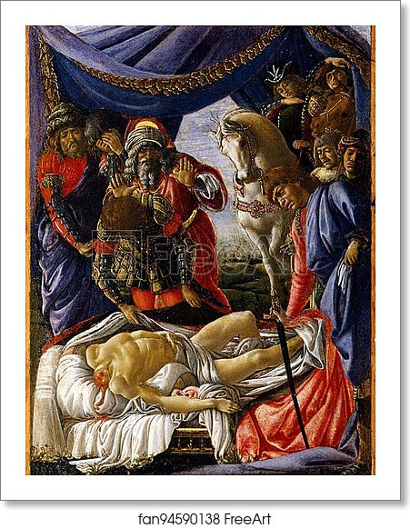 Free art print of The Discovery of Holofernes' Corpse Judith Returns from the Enemy Camp at Bethulia by Sandro Botticelli