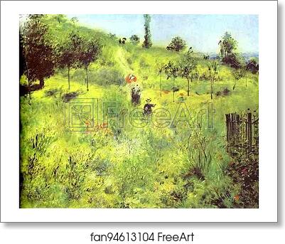 Free art print of Country Footpath in the Summer by Pierre-Auguste Renoir
