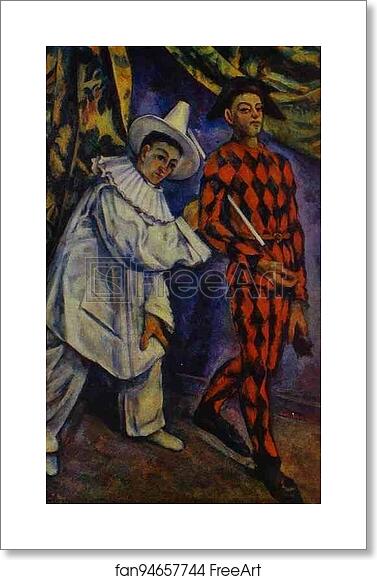 Free art print of Pierrot and Harlequin by Paul Cézanne Free art print of Pierrot and Harlequin by Paul Cézanne
