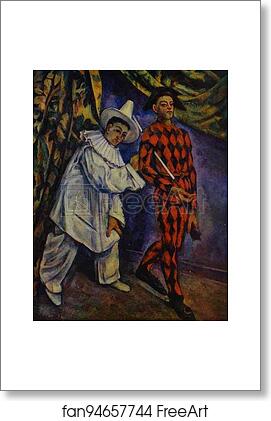 Free art print of Pierrot and Harlequin by Paul Cézanne