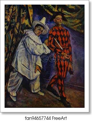 Free art print of Pierrot and Harlequin by Paul Cézanne Free art print of Pierrot and Harlequin by Paul Cézanne
