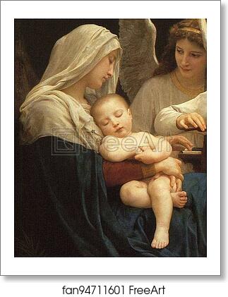 Free art print of Song of the Angels. Detail by William-Adolphe Bouguereau