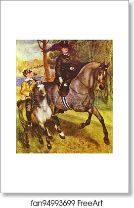 Free art print of A Morning Ride in the Bois de Boulogne by Pierre-Auguste Renoir