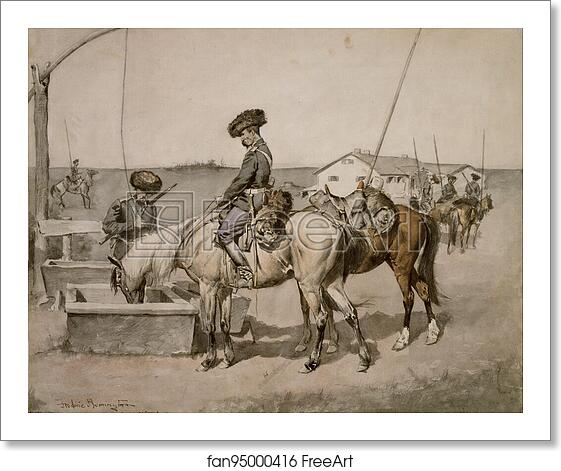 Free art print of An Amoor Cossack by Frederic Remington