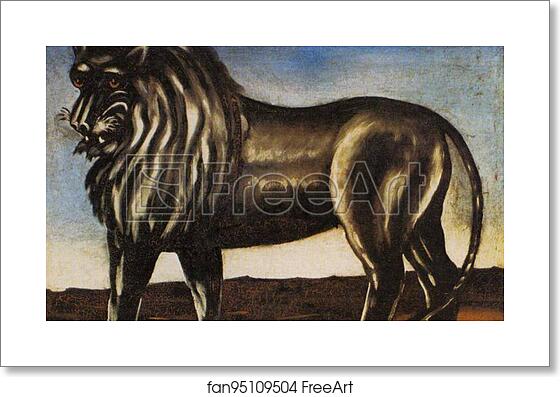 Free art print of Black Lion by Niko Pirosmani Free art print of Black Lion by Niko Pirosmani