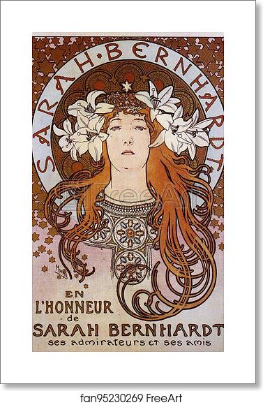 Free art print of Sarah Bernhardt by Alphonse Mucha Free art print of Sarah Bernhardt by Alphonse Mucha