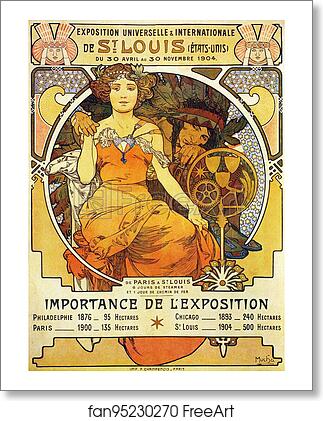 Free art print of Exposition Universelle & Internationale De St. Louis by Alphonse Mucha Free art print of Exposition Universelle & Internationale De St. Louis by Alphonse Mucha