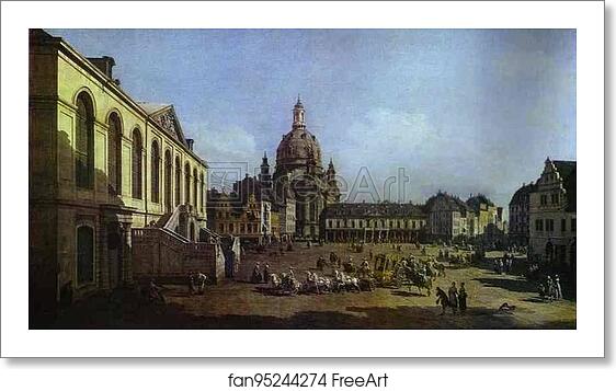 Free art print of The New Market Square in Dresden, Seen from the Judenhof by Bernardo Bellotto Free art print of The New Market Square in Dresden, Seen from the Judenhof by Bernardo Bellotto