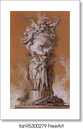 Free art print of Design for a clock by François Boucher