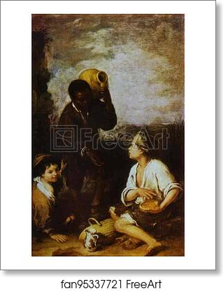 Free art print of Three Boys by Bartolomé Esteban Murillo