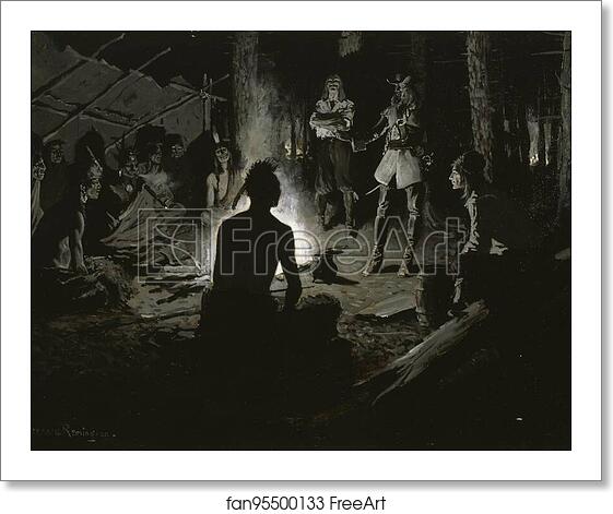 Free art print of French Explorer's Council with the Indians by Frederic Remington Free art print of French Explorer's Council with the Indians by Frederic Remington