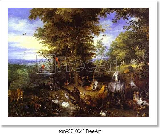 Free art print of Adam and Eve in the Garden of Eden by Jan Brueghel The Elder Free art print of Adam and Eve in the Garden of Eden by Jan Brueghel The Elder