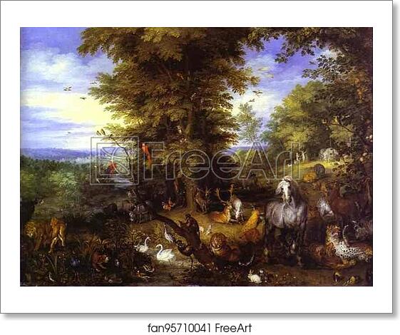 Free art print of Adam and Eve in the Garden of Eden by Jan Brueghel ...