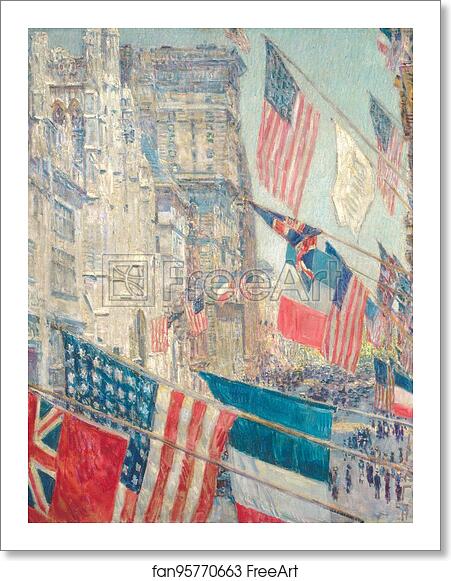 Free art print of Allies Day, May 1917 by Childe Hassam