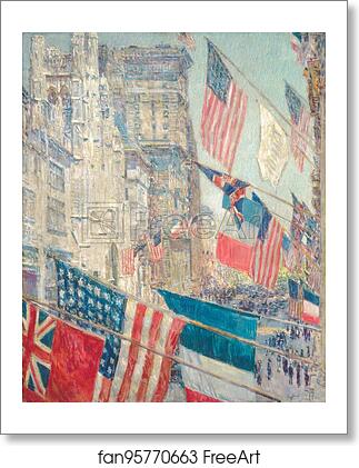 Free art print of Allies Day, May 1917 by Childe Hassam Free art print of Allies Day, May 1917 by Childe Hassam