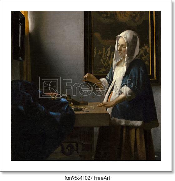 Free art print of Woman Holding a Balance by Johannes Vermeer