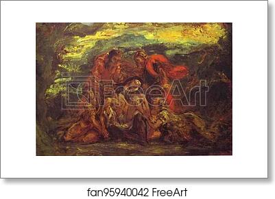 Free art print of Pieta by Eugène Delacroix